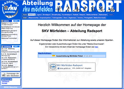 Homepage Abt. Radsport